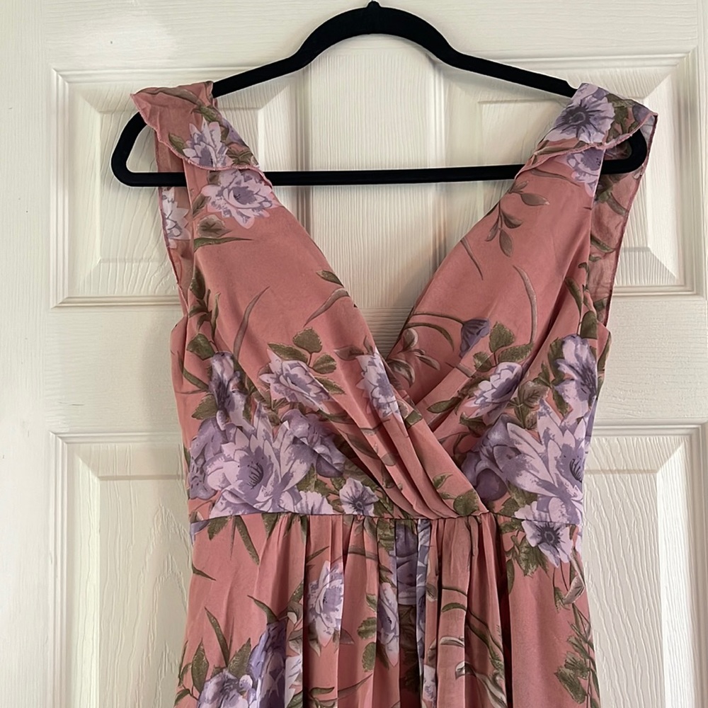 NWOT beautiful floral high/low dress
